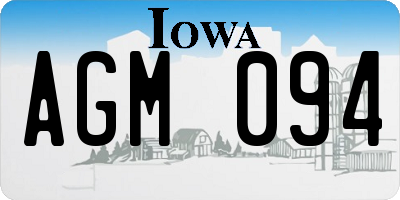 IA license plate AGM094