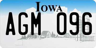 IA license plate AGM096