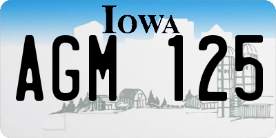 IA license plate AGM125