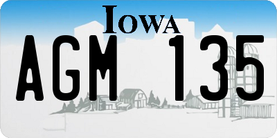 IA license plate AGM135