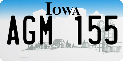 IA license plate AGM155