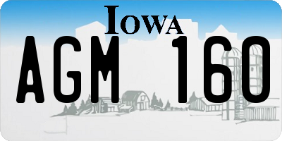 IA license plate AGM160