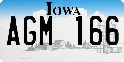 IA license plate AGM166