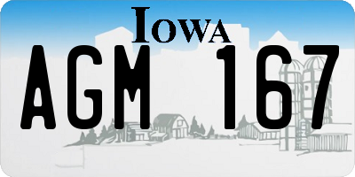 IA license plate AGM167