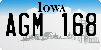 IA license plate AGM168