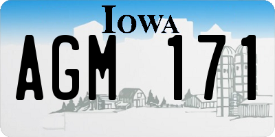 IA license plate AGM171