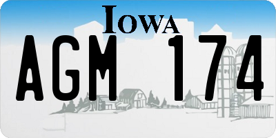 IA license plate AGM174