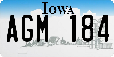 IA license plate AGM184