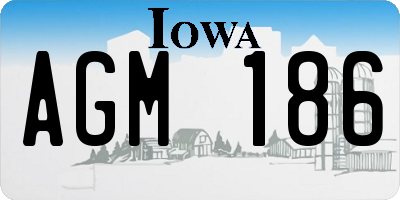 IA license plate AGM186