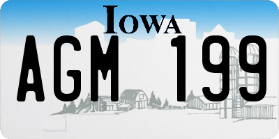 IA license plate AGM199