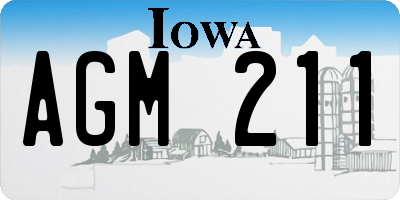 IA license plate AGM211