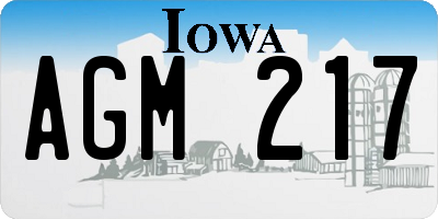 IA license plate AGM217