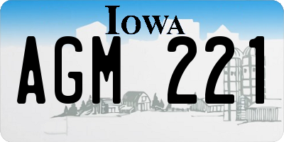 IA license plate AGM221
