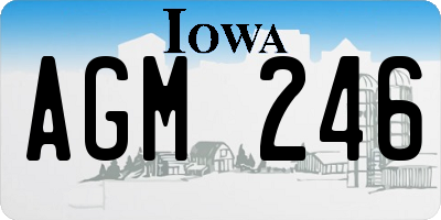 IA license plate AGM246
