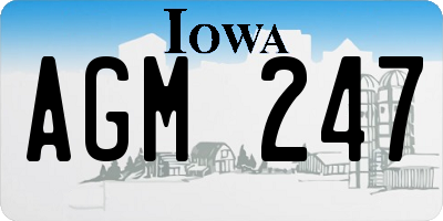 IA license plate AGM247
