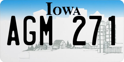 IA license plate AGM271