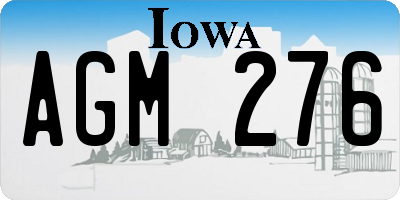 IA license plate AGM276