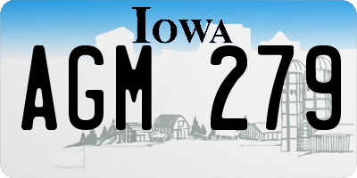 IA license plate AGM279