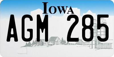 IA license plate AGM285