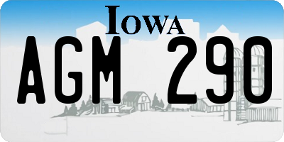 IA license plate AGM290