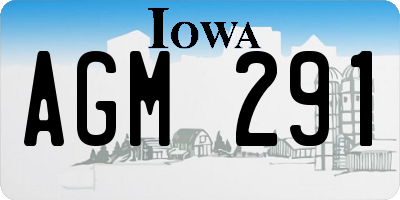 IA license plate AGM291