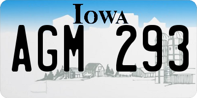 IA license plate AGM293