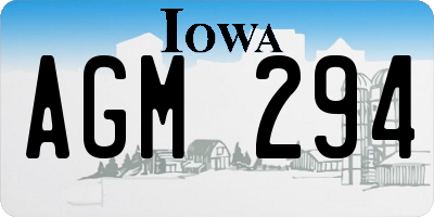 IA license plate AGM294