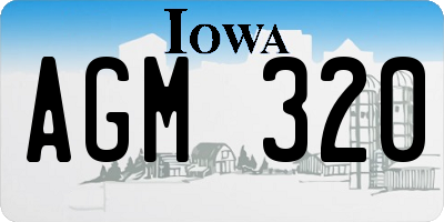 IA license plate AGM320