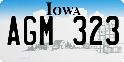 IA license plate AGM323