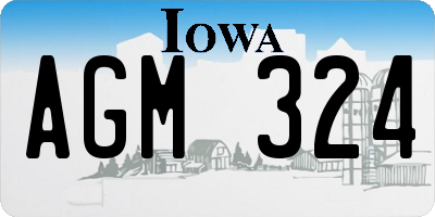 IA license plate AGM324