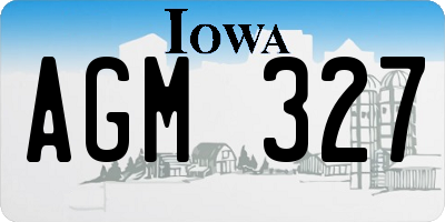 IA license plate AGM327