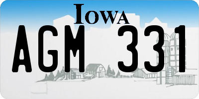 IA license plate AGM331