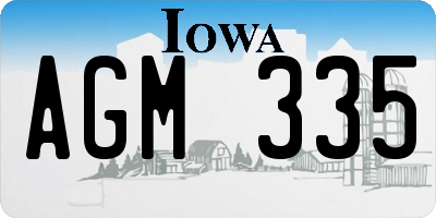 IA license plate AGM335