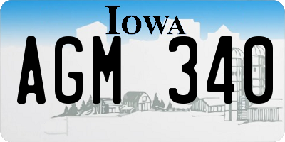 IA license plate AGM340