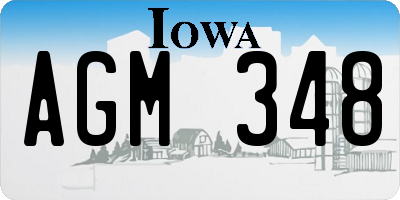 IA license plate AGM348