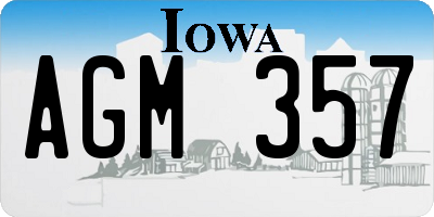 IA license plate AGM357