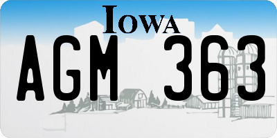 IA license plate AGM363