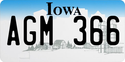 IA license plate AGM366