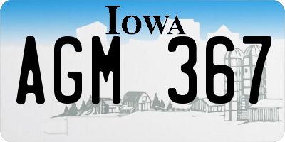 IA license plate AGM367