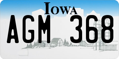 IA license plate AGM368