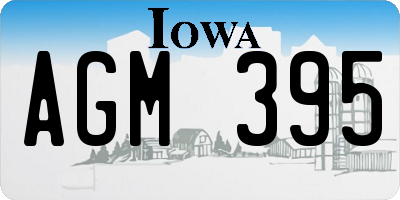 IA license plate AGM395