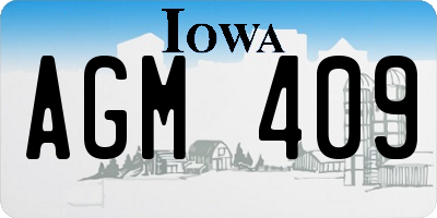 IA license plate AGM409