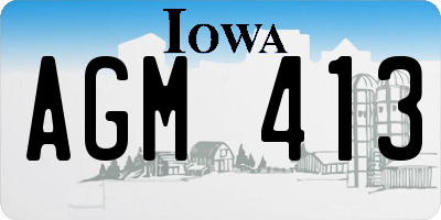 IA license plate AGM413