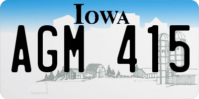 IA license plate AGM415