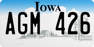 IA license plate AGM426