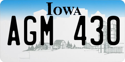 IA license plate AGM430