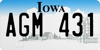IA license plate AGM431