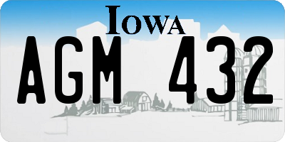IA license plate AGM432