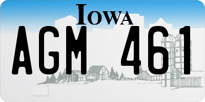 IA license plate AGM461