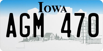 IA license plate AGM470